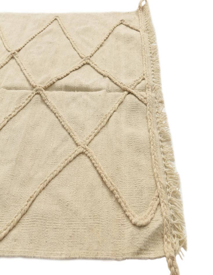 Detail image of  3' 4 x 5'  Hand Knotted Moroccan Wool Rug