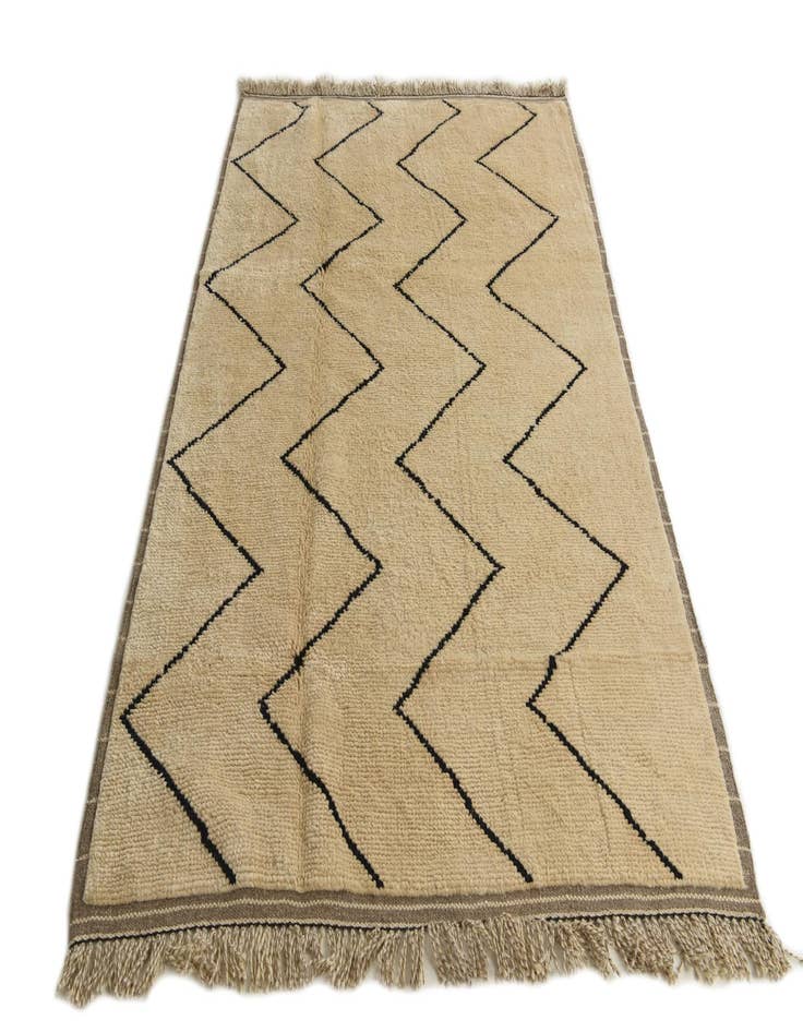 Detail image of  5' 4 x 8' 5  Hand Knotted Moroccan Wool Rug