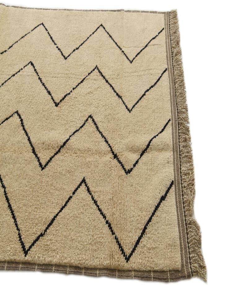 Detail image of  5' 4 x 8' 5  Hand Knotted Moroccan Wool Rug