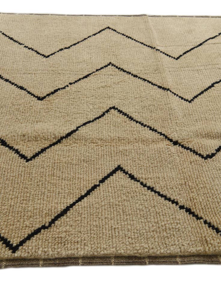 Detail image of  5' 4 x 8' 5  Hand Knotted Moroccan Wool Rug