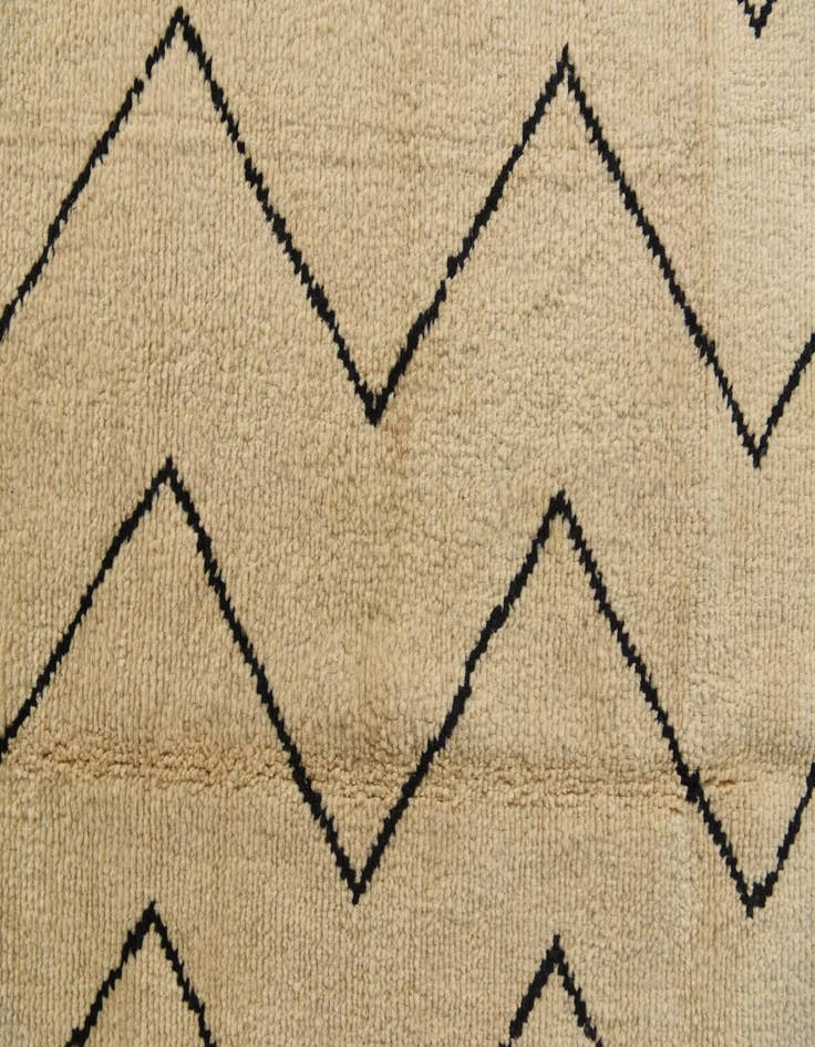 Detail image of  5' 4 x 8' 5  Hand Knotted Moroccan Wool Rug