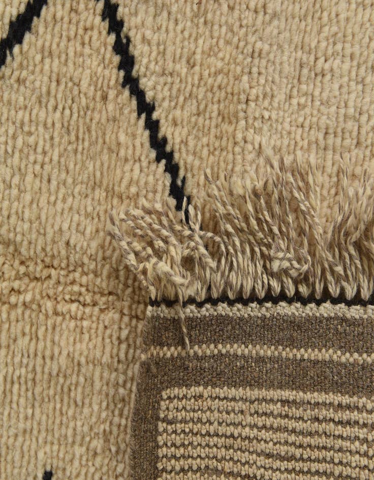 Detail image of  5' 4 x 8' 5  Hand Knotted Moroccan Wool Rug