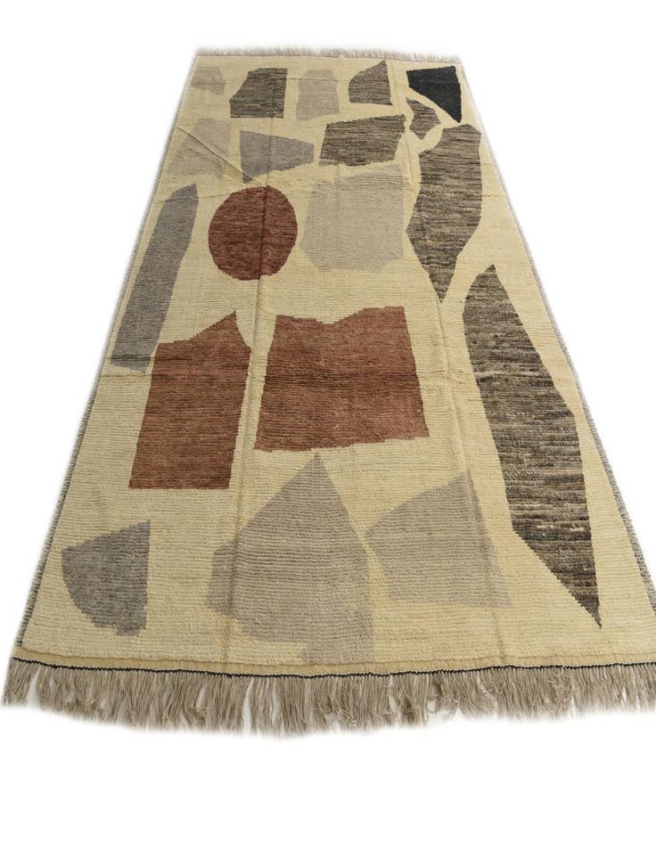 Detail image of  9' 1 x 12' 2  Hand Knotted Moroccan Wool Rug