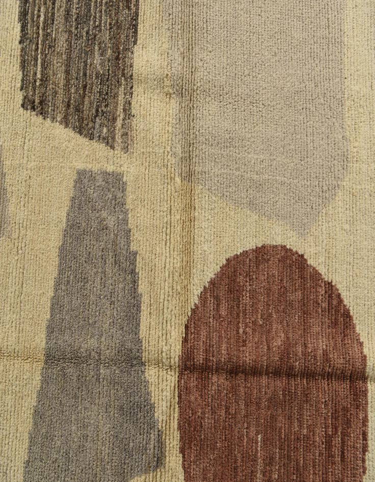 Detail image of  9' 1 x 12' 2  Hand Knotted Moroccan Wool Rug