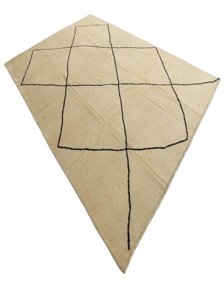 Detail image of  10' x 14' 5  Hand Knotted Moroccan Wool Rug