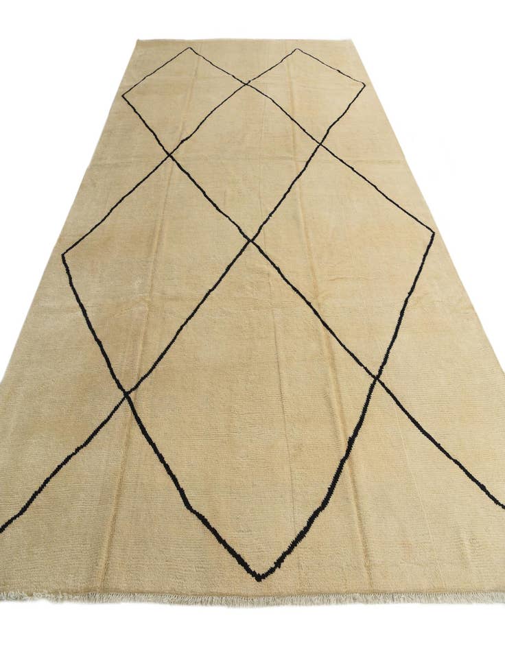 Detail image of  10' x 14' 5  Hand Knotted Moroccan Wool Rug