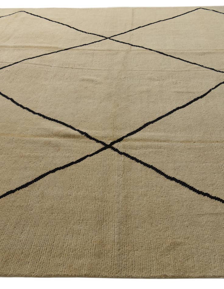 Detail image of  10' x 14' 5  Hand Knotted Moroccan Wool Rug