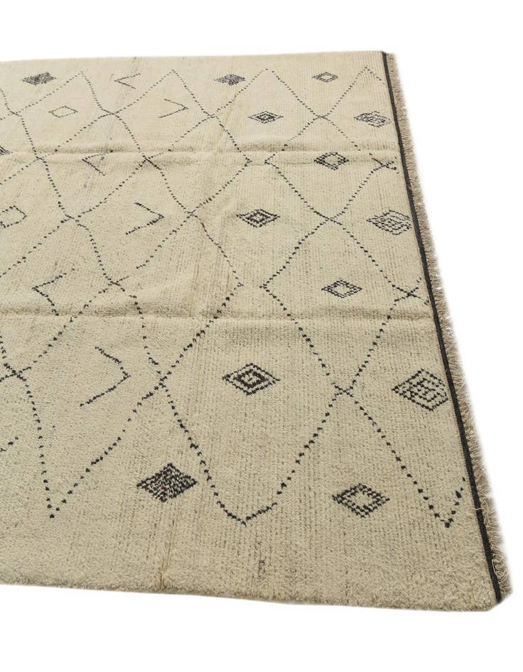 Detail image of  8' 1 x 11'  Hand Knotted Moroccan Wool Rug