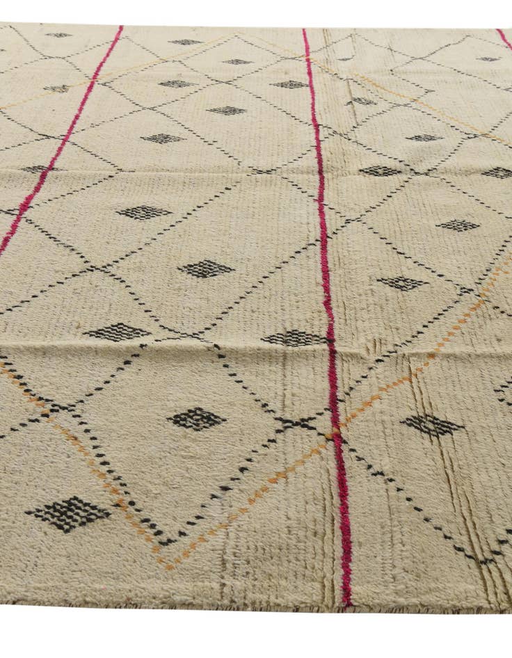 Detail image of  9' 2 x 12' 2  Hand Knotted Moroccan Wool Rug