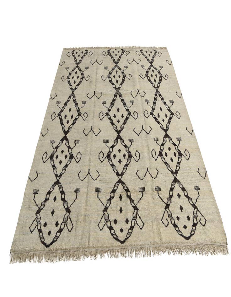 Detail image of  8' 3 x 9' 2  Hand Knotted Moroccan Wool Rug