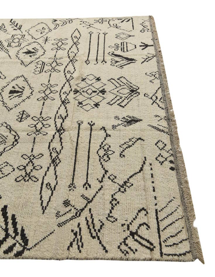 Detail image of  7' 10 x 10' 7  Hand Knotted Moroccan Wool Rug