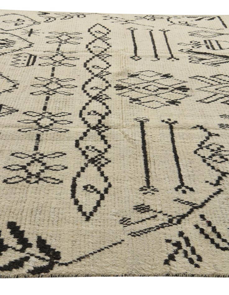 Detail image of  7' 10 x 10' 7  Hand Knotted Moroccan Wool Rug