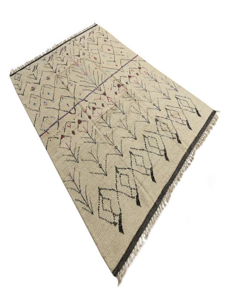 Detail image of  8' x 11' 3  Hand Knotted Moroccan Wool Rug