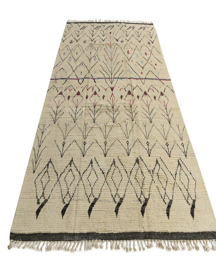 Detail image of  8' x 11' 3  Hand Knotted Moroccan Wool Rug