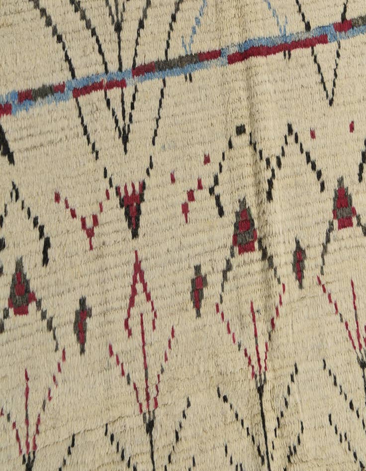 Detail image of  8' x 11' 3  Hand Knotted Moroccan Wool Rug