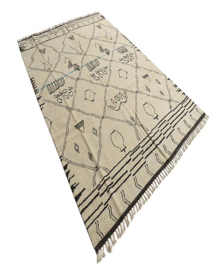 Detail image of  8' 2 x 11' 5  Hand Knotted Moroccan Wool Rug