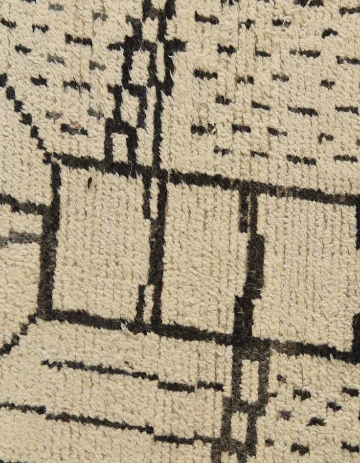 Detail image of  9' 10 x 14'  Hand Knotted Moroccan Wool Rug