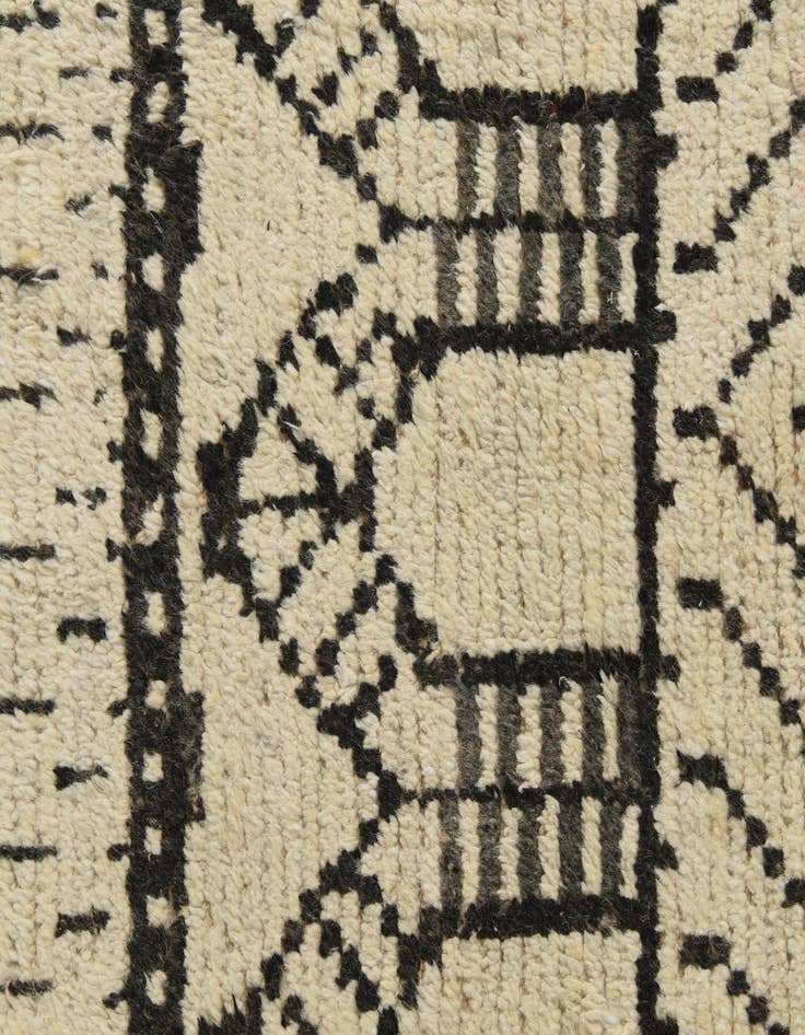 Detail image of  9' 10 x 14'  Hand Knotted Moroccan Wool Rug