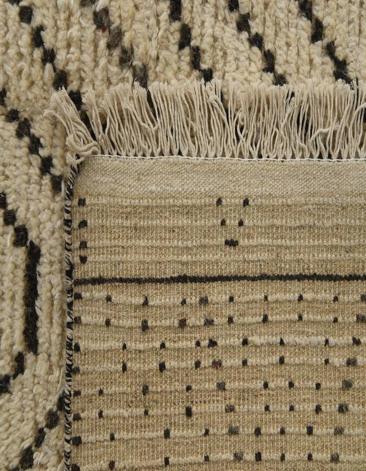 Detail image of  9' 10 x 14'  Hand Knotted Moroccan Wool Rug