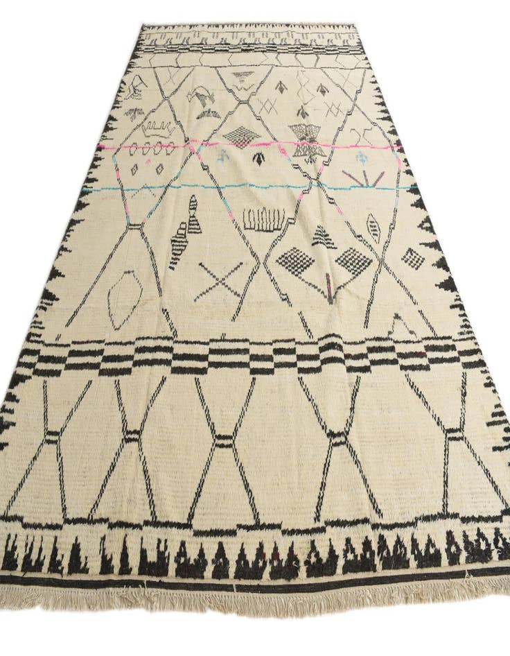 Detail image of  9' 1 x 12' 10  Hand Knotted Moroccan Wool Rug