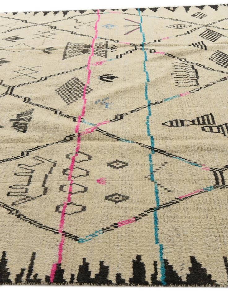 Detail image of  9' 1 x 12' 10  Hand Knotted Moroccan Wool Rug