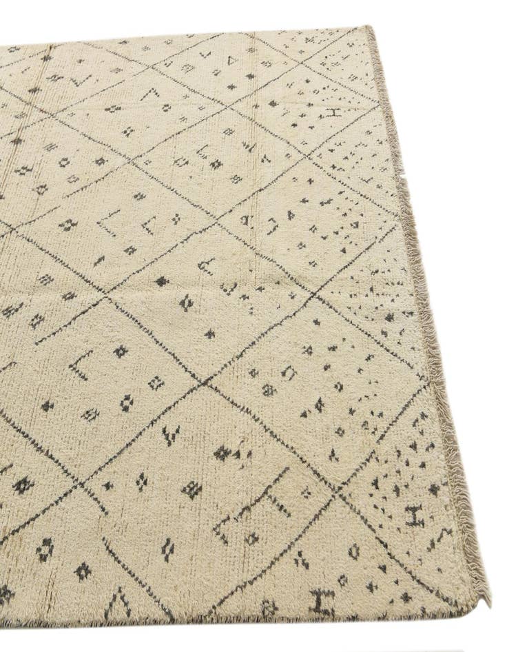 Detail image of  6' 1 x 9' 5  Hand Knotted Moroccan Wool Rug