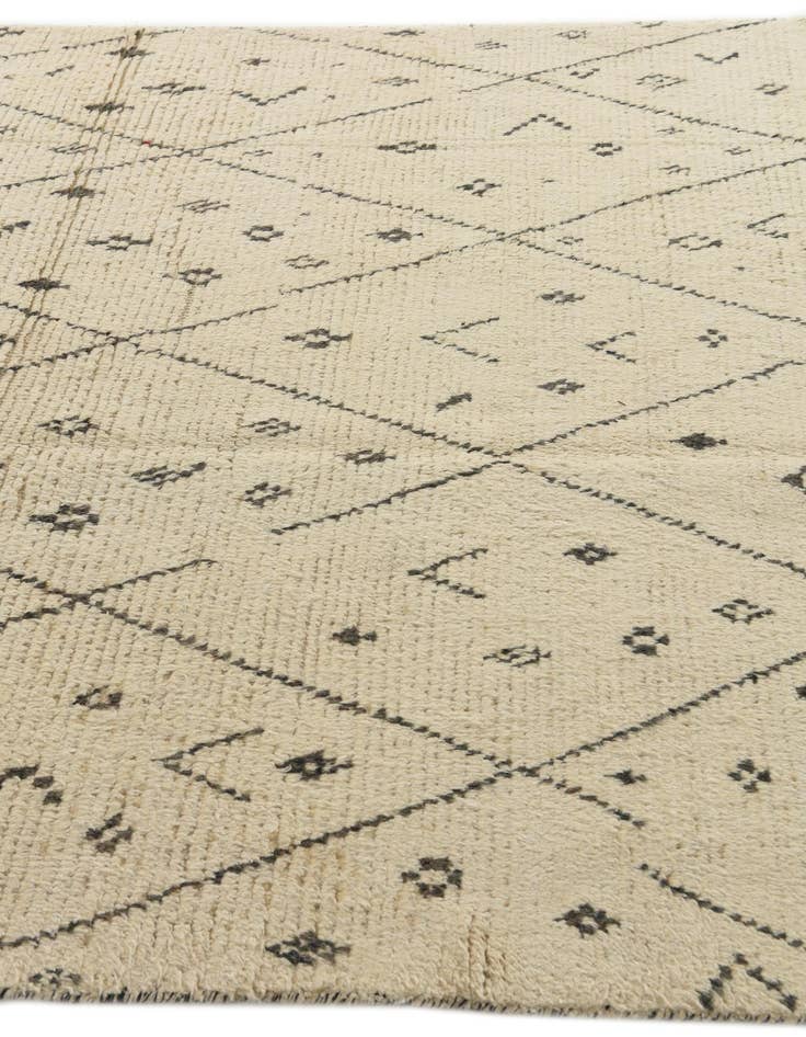 Detail image of  6' 1 x 9' 5  Hand Knotted Moroccan Wool Rug