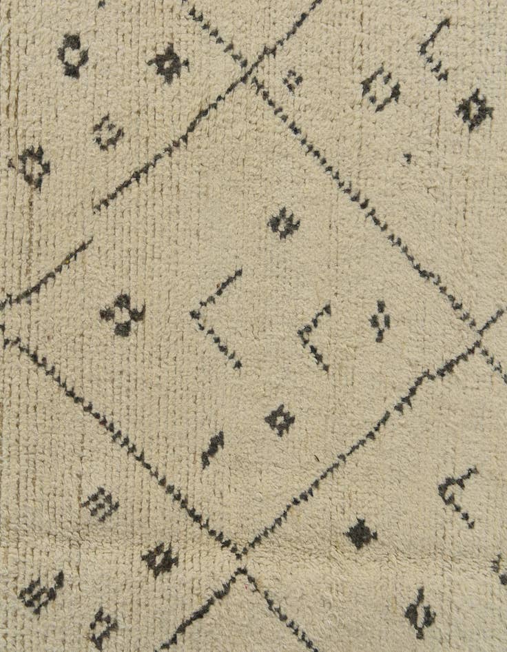 Detail image of  6' 1 x 9' 5  Hand Knotted Moroccan Wool Rug