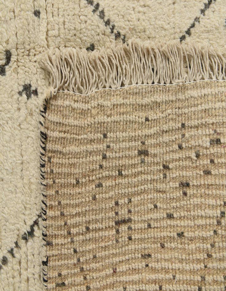 Detail image of  6' 1 x 9' 5  Hand Knotted Moroccan Wool Rug
