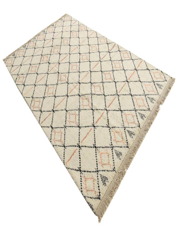 Detail image of  5' 10 x 9' 5  Hand Knotted Moroccan Wool Rug