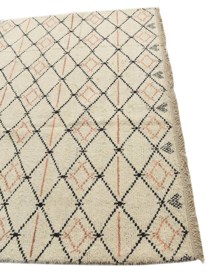 Detail image of  5' 10 x 9' 5  Hand Knotted Moroccan Wool Rug
