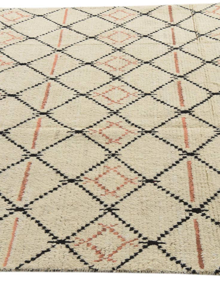 Detail image of  5' 10 x 9' 5  Hand Knotted Moroccan Wool Rug