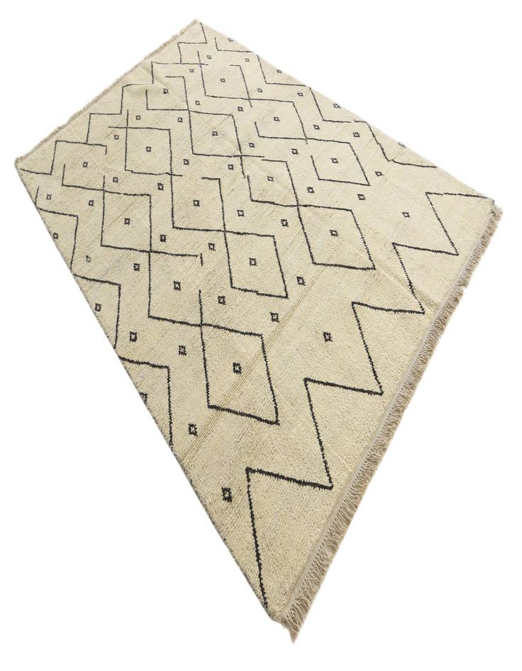 Detail image of  6' x 9' 3  Hand Knotted Moroccan Wool Rug