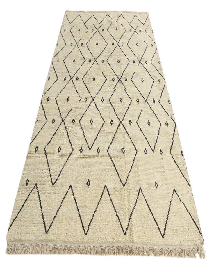 Detail image of  6' x 9' 3  Hand Knotted Moroccan Wool Rug