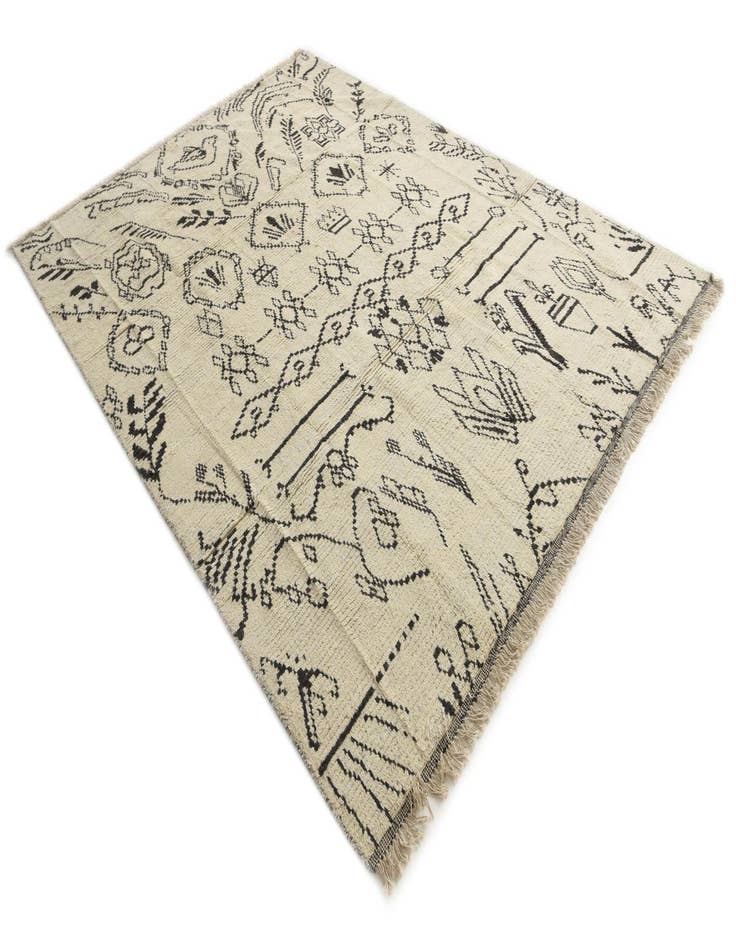 Detail image of  7' 10 x 10' 8  Hand Knotted Moroccan Wool Rug