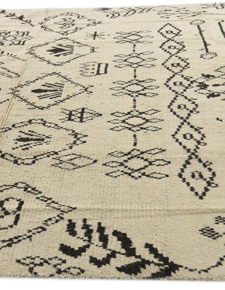 Detail image of  7' 10 x 10' 8  Hand Knotted Moroccan Wool Rug
