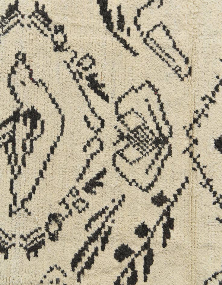 Detail image of  7' 10 x 10' 8  Hand Knotted Moroccan Wool Rug