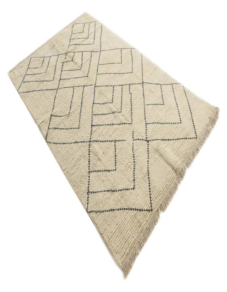 Detail image of  5' x 8' 1  Hand Knotted Moroccan Wool Rug