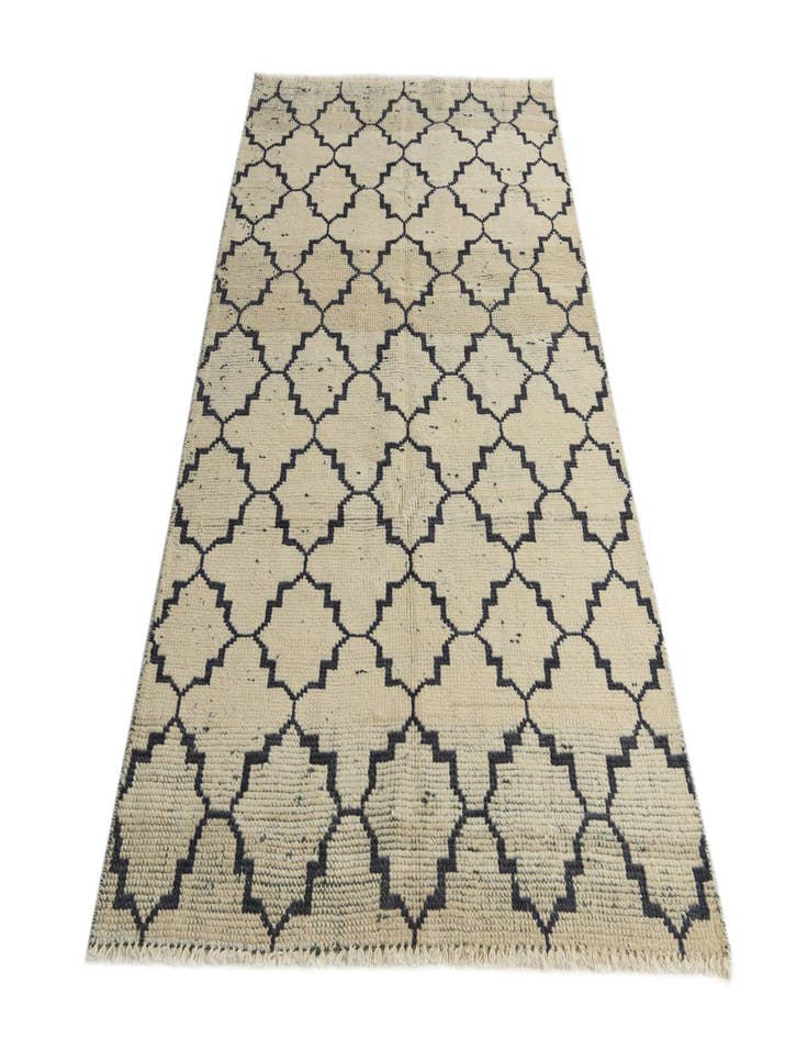 Detail image of  4' 7 x 8' 3  Hand Knotted Moroccan Wool Rug