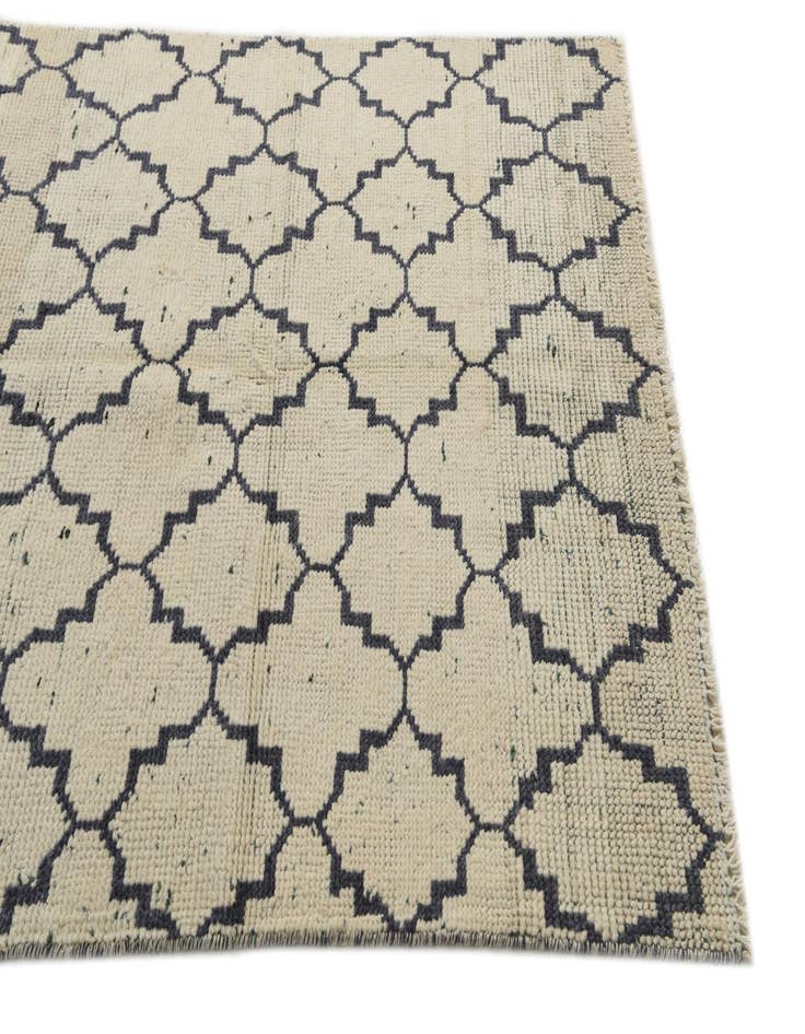 Detail image of  4' 7 x 8' 3  Hand Knotted Moroccan Wool Rug