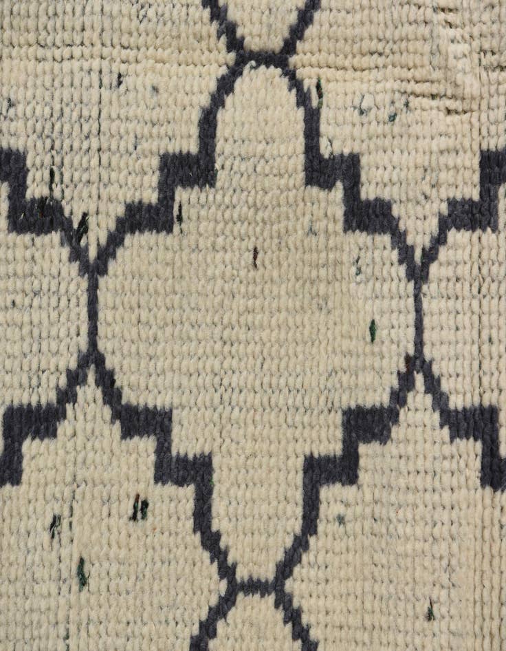 Detail image of  4' 7 x 8' 3  Hand Knotted Moroccan Wool Rug