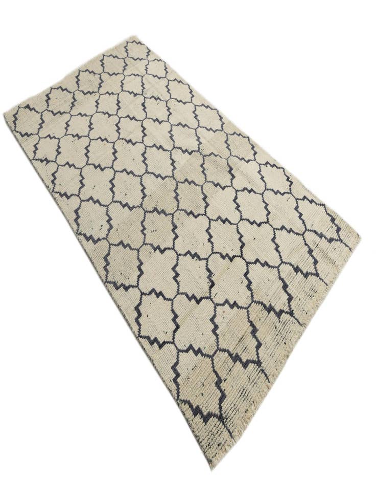 Detail image of  4' 7 x 8' 3  Hand Knotted Moroccan Wool Rug