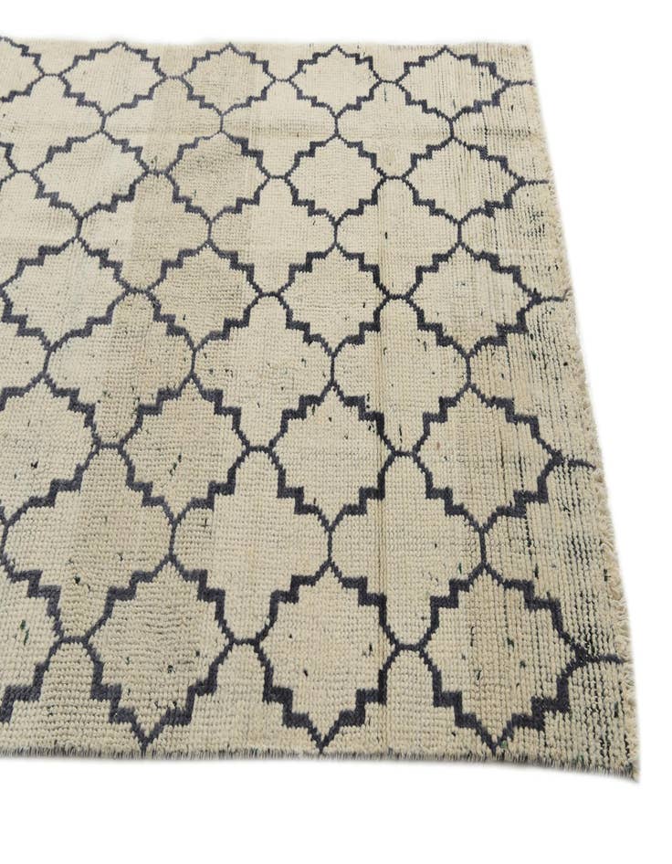 Detail image of  4' 7 x 8' 3  Hand Knotted Moroccan Wool Rug