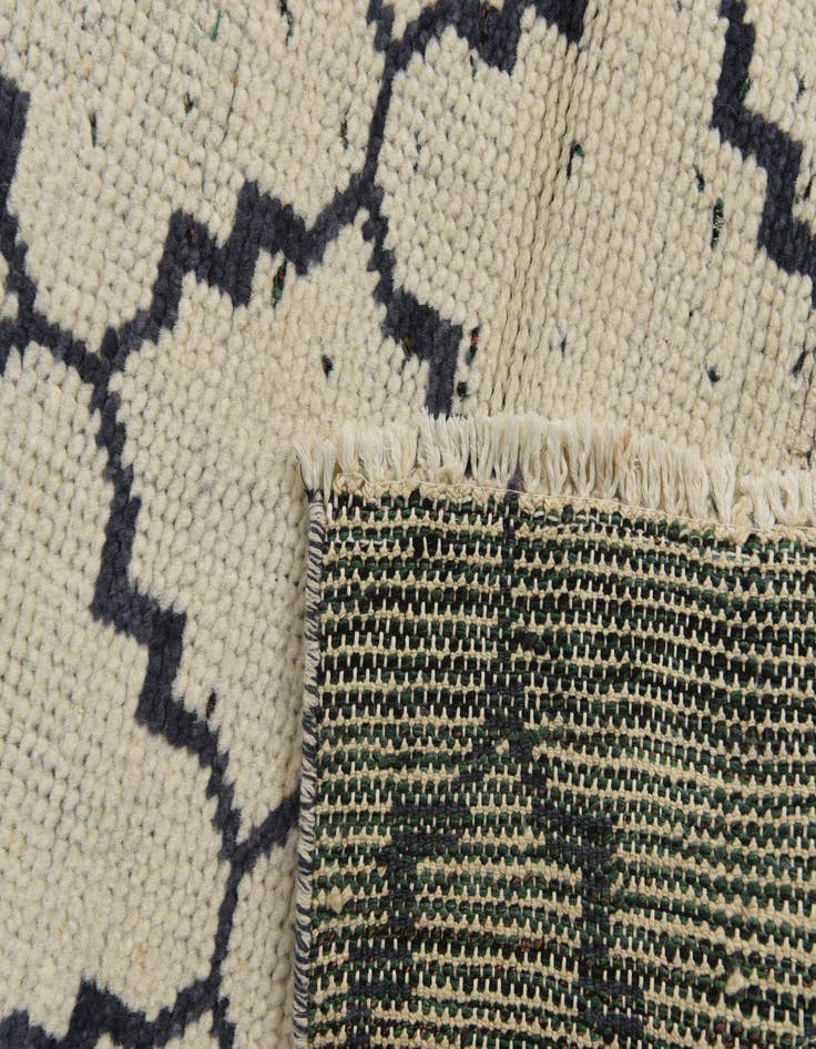 Detail image of  4' 7 x 8' 3  Hand Knotted Moroccan Wool Rug