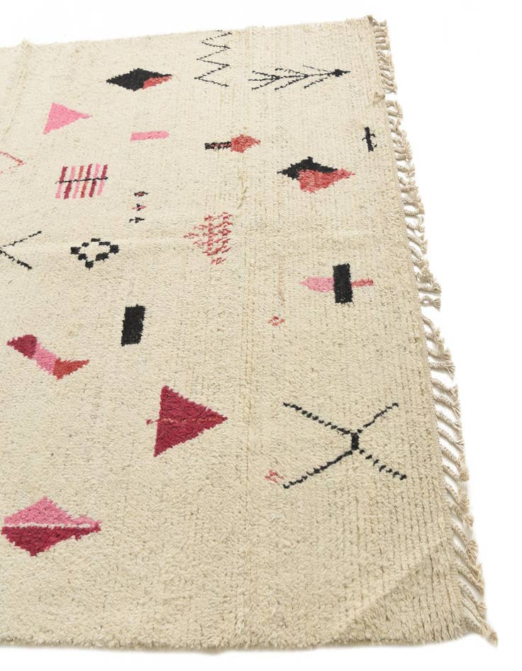 Detail image of  5' 10 x 9' 8  Hand Knotted Moroccan Wool Rug