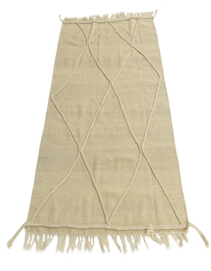 Detail image of  3' 7 x 4' 9  Hand Knotted Moroccan Wool Rug