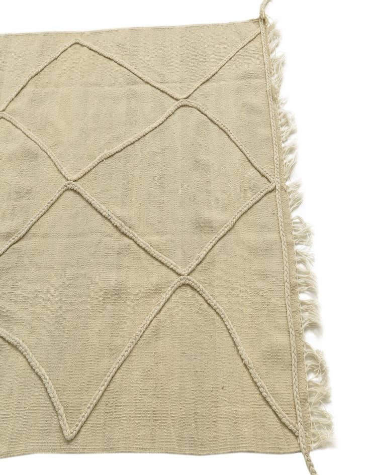 Detail image of  3' 7 x 4' 9  Hand Knotted Moroccan Wool Rug