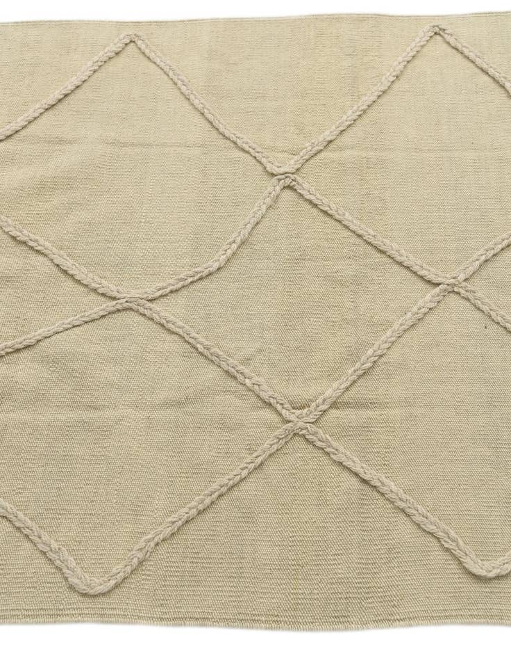 Detail image of  3' 5 x 5'  Hand Knotted Moroccan Wool Rug