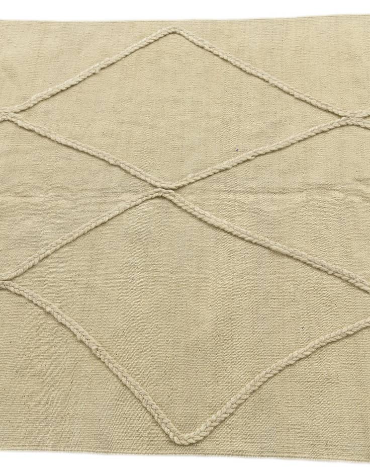 Detail image of  3' 7 x 5'  Hand Knotted Moroccan Wool Rug