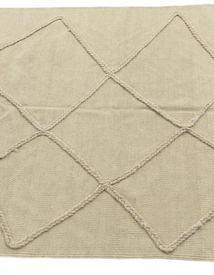 Detail image of  3' 5 x 4' 9  Hand Knotted Moroccan Wool Rug